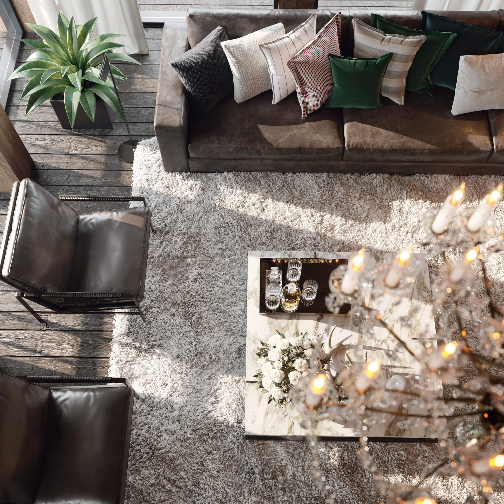 Lake House,Interior 3D Renderings