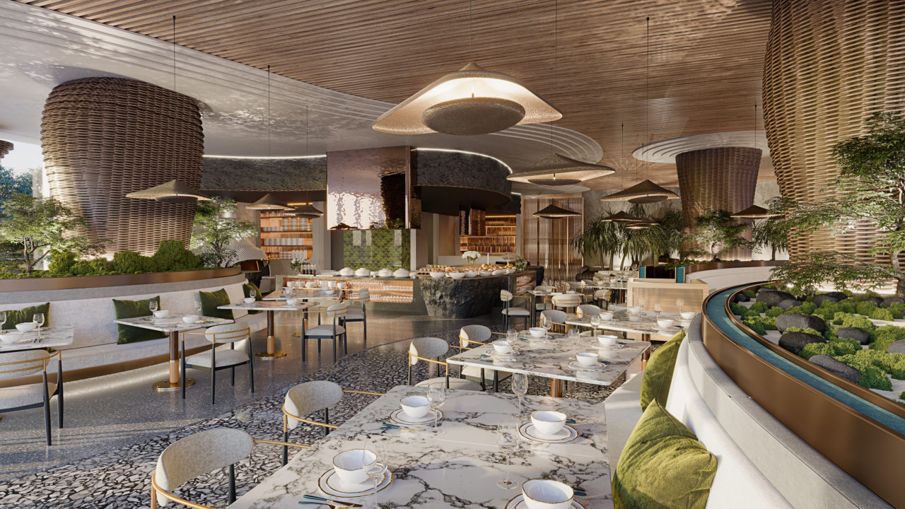 Photorealistic Interior Visualizations for an All-Day Dining in China