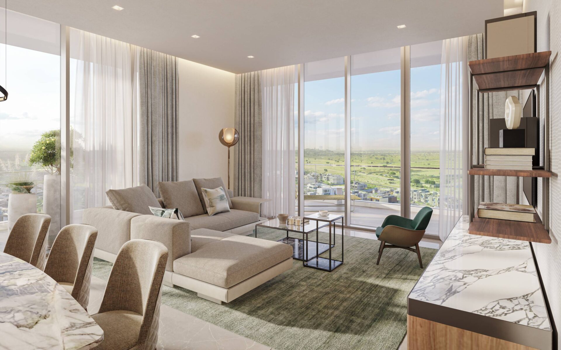 Image showcasing Luxury Tower Interiors, 3D Interior Visualization