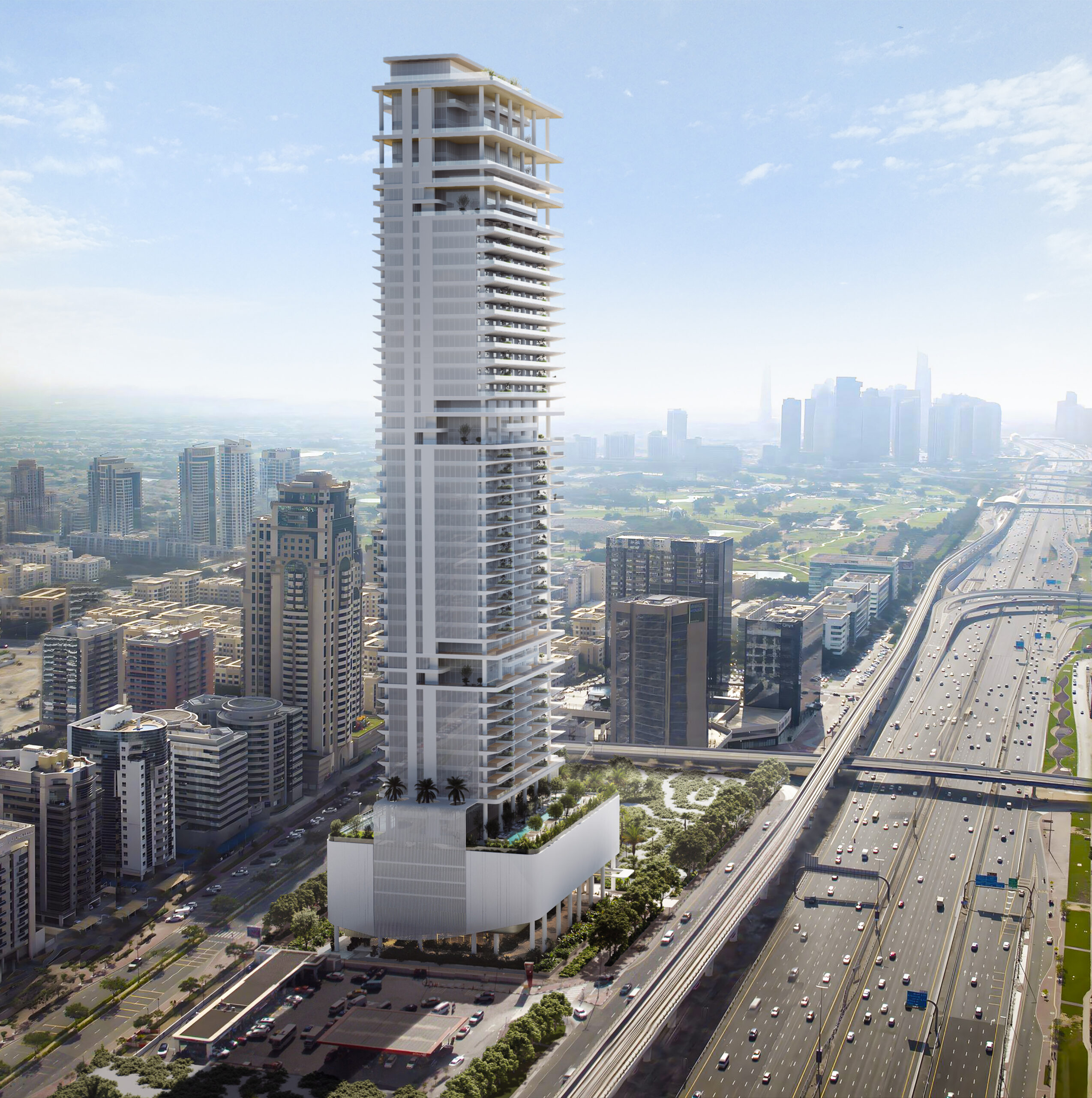 High-Rise Towers, 3D Exterior Architectural Rendering