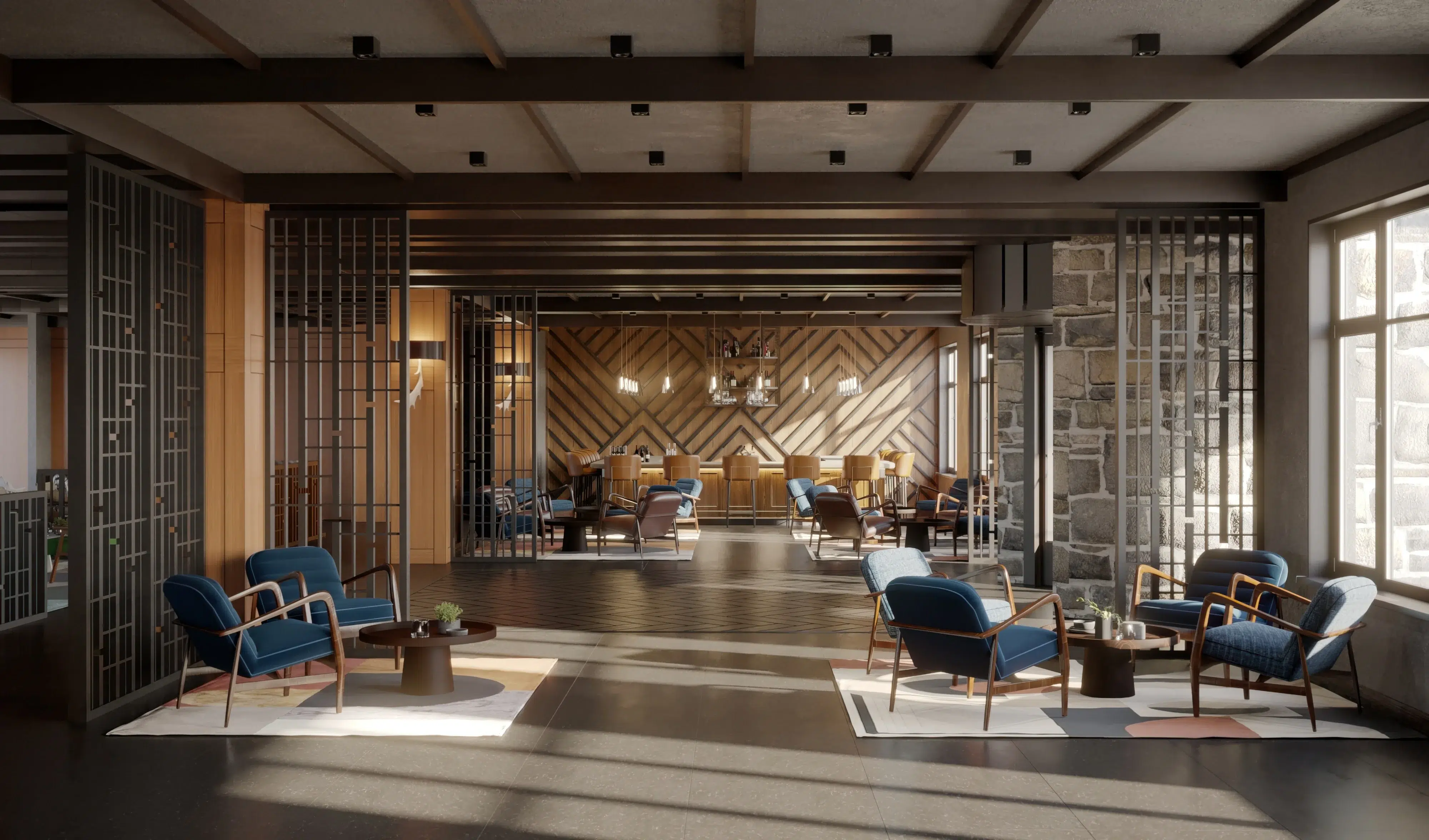 Luxury Villa Interior Rendering